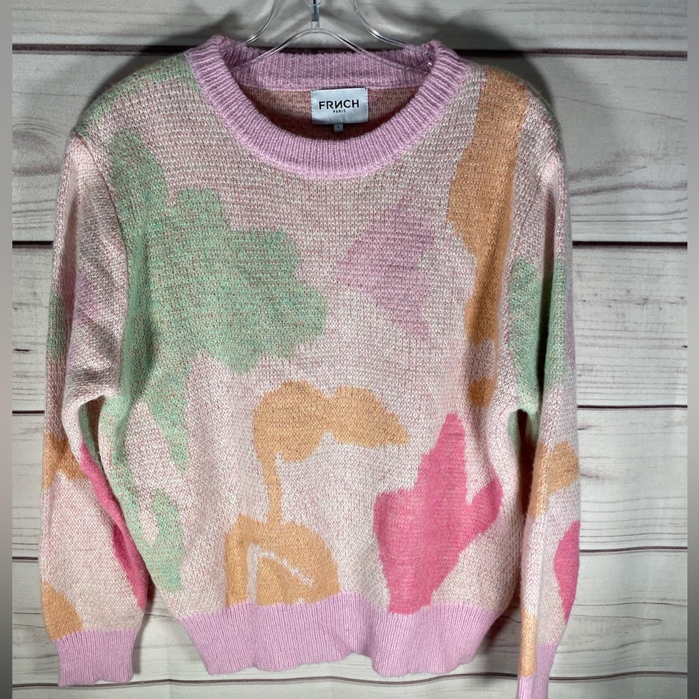 French Paris‎ 90's Wool & Mohair BarbieCore Pull Over Sweater Women’s Small.